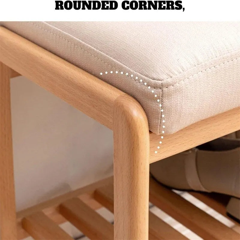 Banc de rangement pour entrée - 11,8P x 23,62L x 16,5H