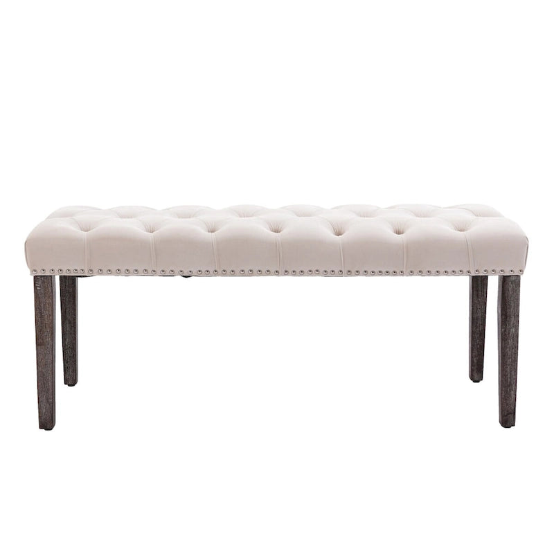 Banc ottoman capitonné, repose-pieds, tabouret, banc d'appoint