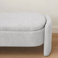 Banc en tissu polaire avec grand espace de rangement