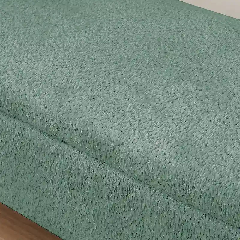 Banc en tissu polaire avec grand espace de rangement