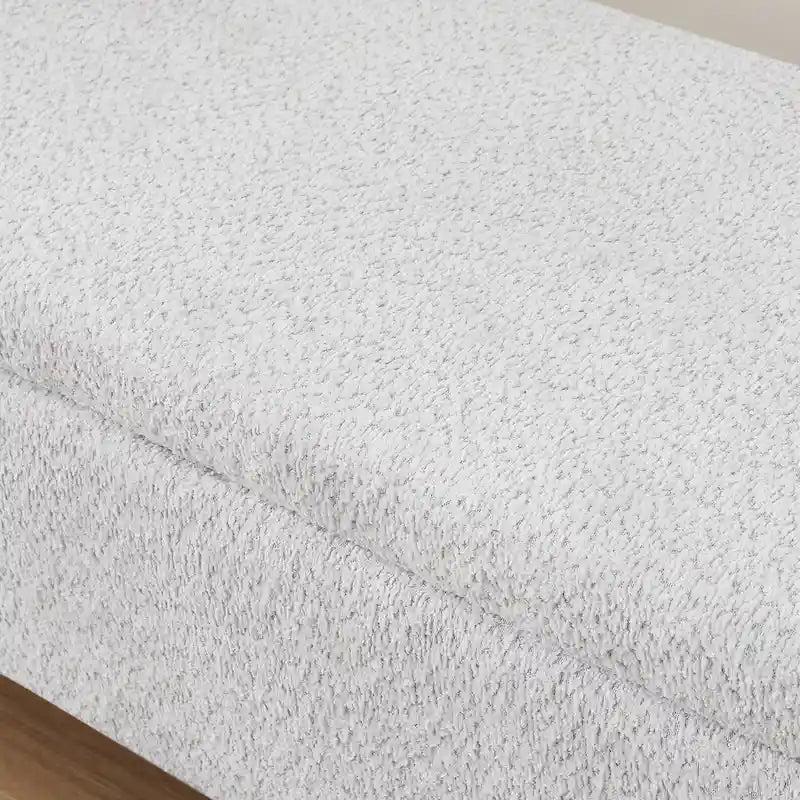 Banc en tissu polaire avec grand espace de rangement