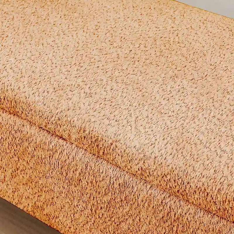 Banc en tissu polaire avec grand espace de rangement