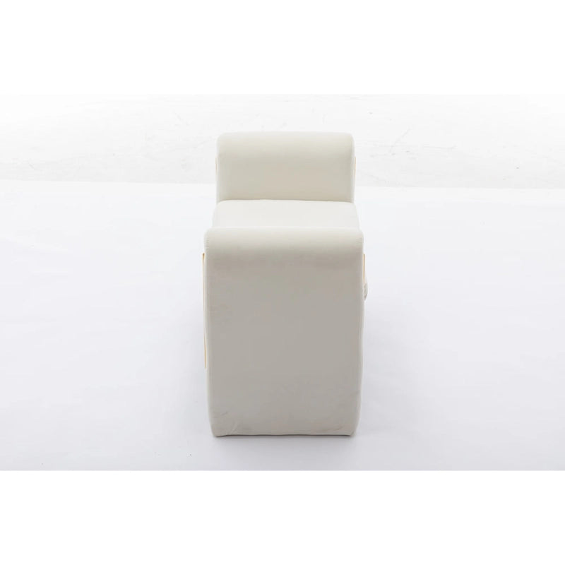 Banquette simple en tissu velours Banc à chaussures Banc de maquillage pour chambre à coucher Intérieur