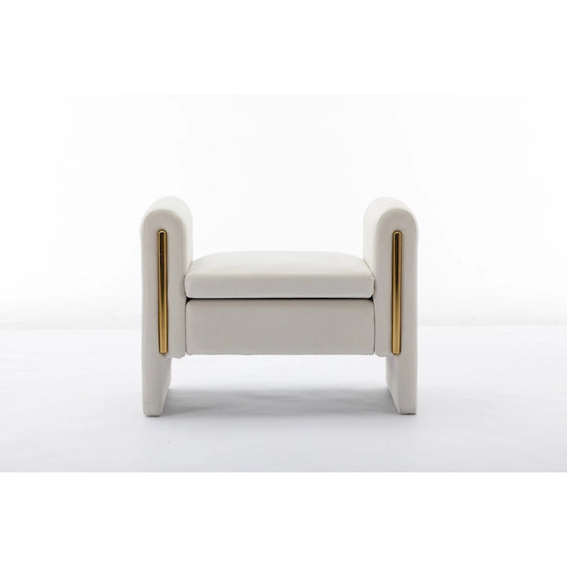 Banquette simple en tissu velours Banc à chaussures Banc de maquillage pour chambre à coucher Intérieur