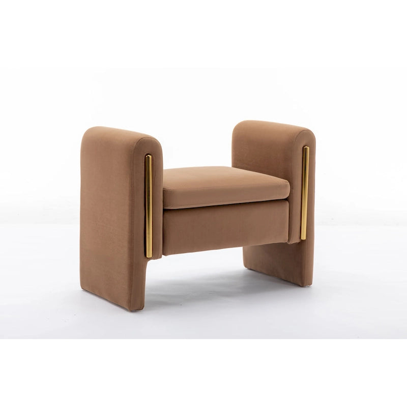 Banquette simple en tissu velours Banc à chaussures Banc de maquillage pour chambre à coucher Intérieur