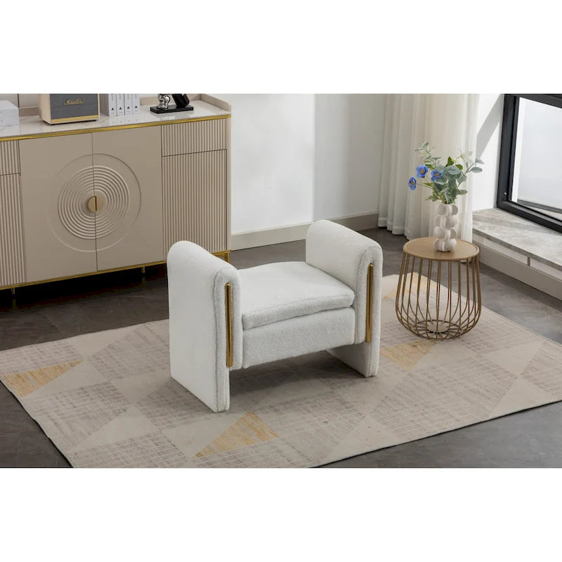 Banquette simple en tissu velours Banc à chaussures Banc de maquillage pour chambre à coucher Intérieur