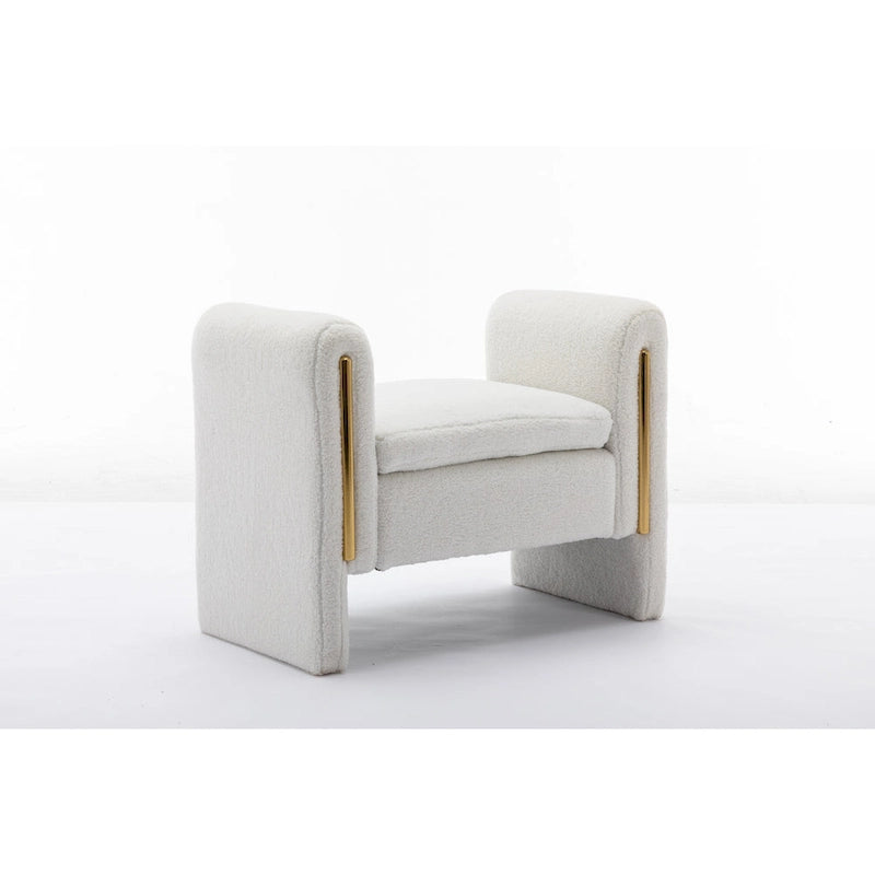 Banquette simple en tissu velours Banc à chaussures Banc de maquillage pour chambre à coucher Intérieur