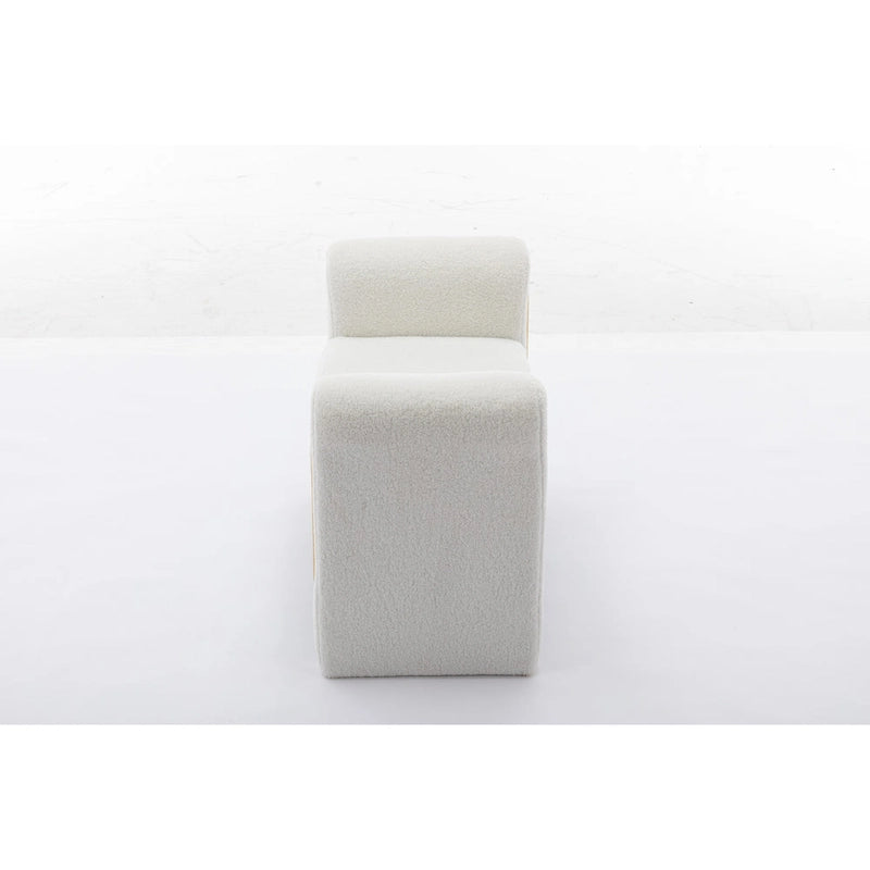 Banquette simple en tissu velours Banc à chaussures Banc de maquillage pour chambre à coucher Intérieur
