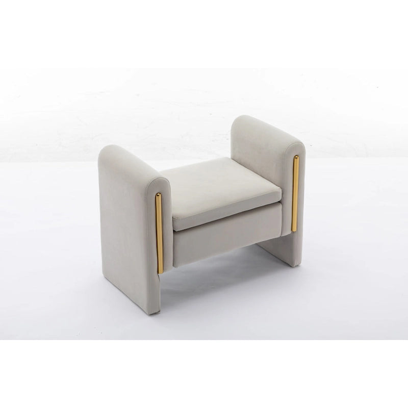 Banquette simple en tissu velours Banc à chaussures Banc de maquillage pour chambre à coucher Intérieur
