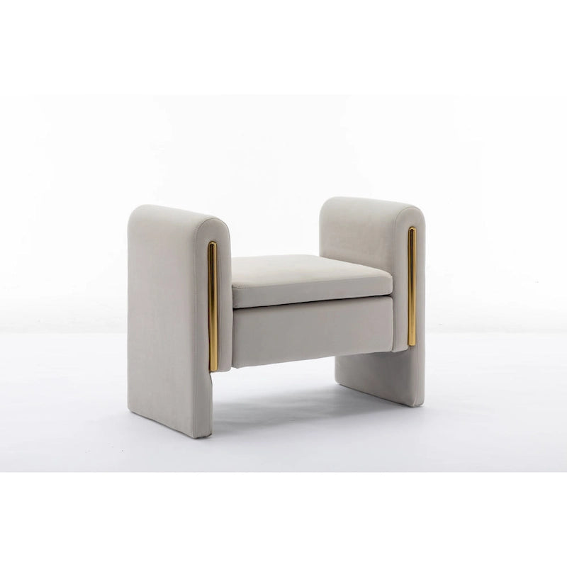 Banquette simple en tissu velours Banc à chaussures Banc de maquillage pour chambre à coucher Intérieur