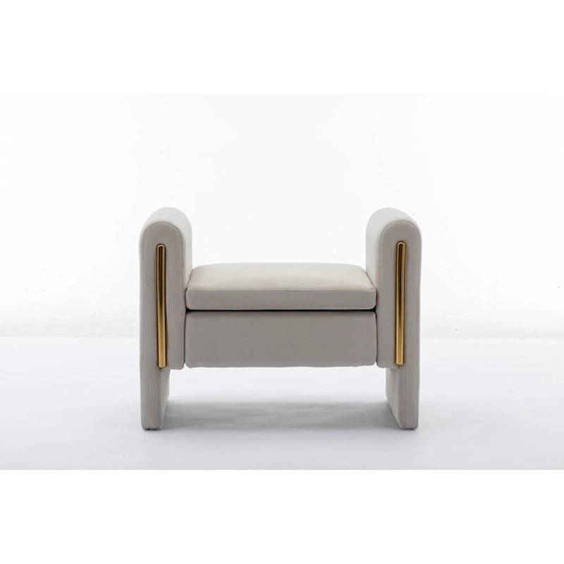Banquette simple en tissu velours Banc à chaussures Banc de maquillage pour chambre à coucher Intérieur