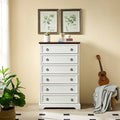Commode moderne à 6 tiroirs, organisateur de rangement vertical pour vêtements – Poignée facile à tirer, bords texturés