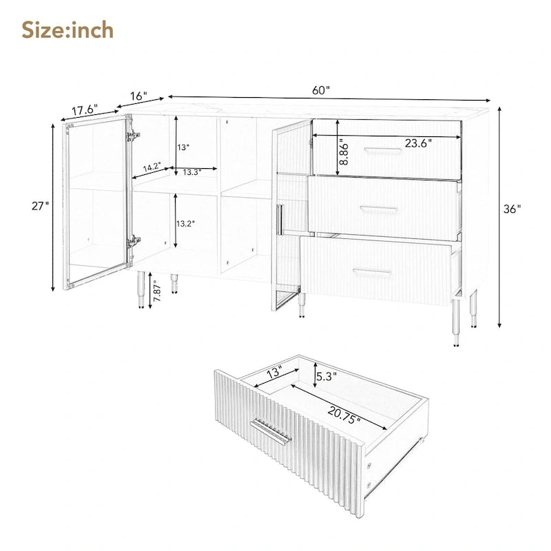 Buffet moderne en MDF