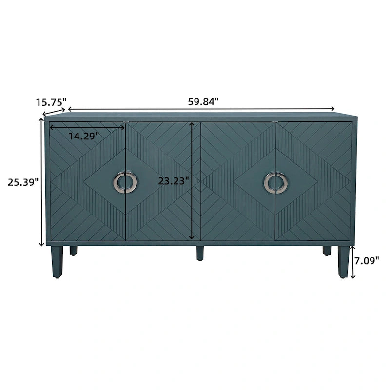 Meuble de rangement 4 portes en MDF