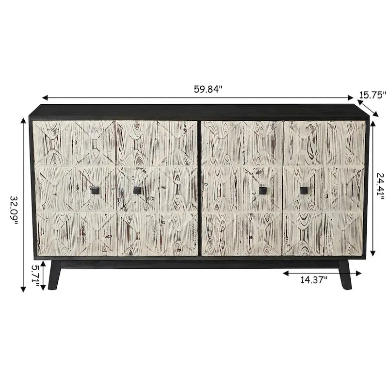 59.84 Buffet vintage 4 portes