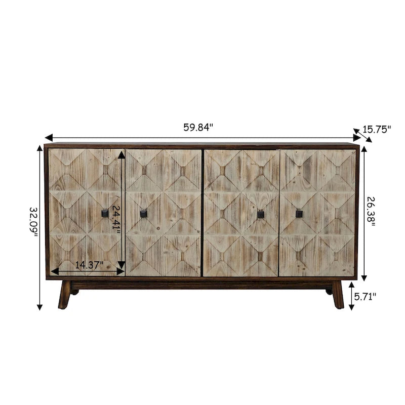 59.84 Buffet vintage 4 portes