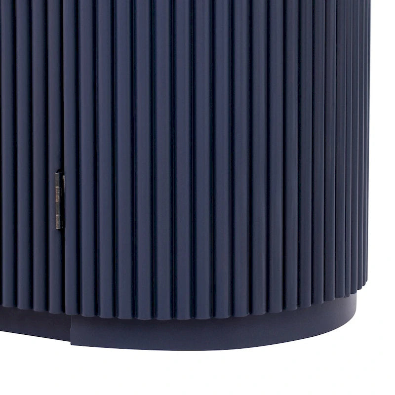 Meuble de rangement vertical rayé avec poignées métalliques, réglable, adapté au bureau, à l'entrée et au salon