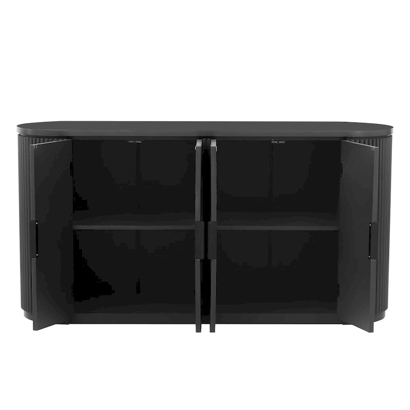 Meuble de rangement vertical rayé avec poignées métalliques, réglable, adapté au bureau, à l'entrée et au salon