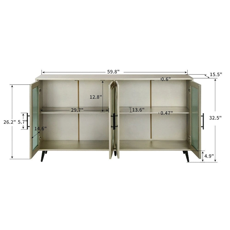 Armoire de rangement en bois avec portes et étagères réglables