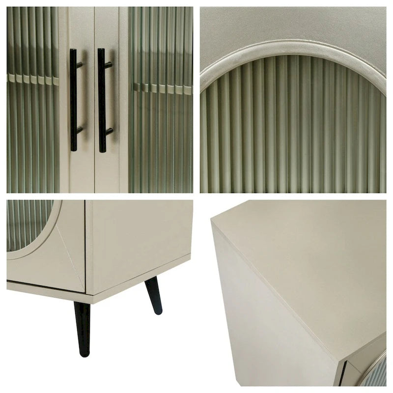 Armoire de rangement en bois avec portes et étagères réglables