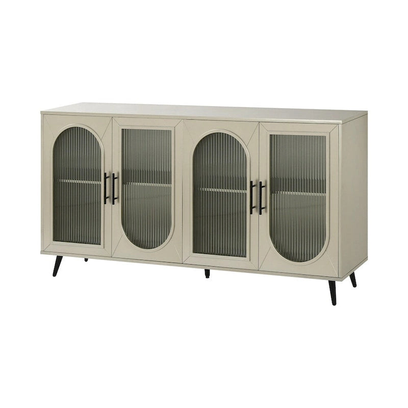 Armoire de rangement en bois avec portes et étagères réglables