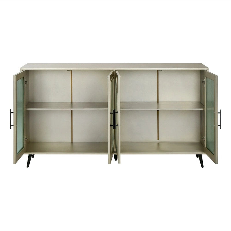 Armoire de rangement en bois avec portes et étagères réglables