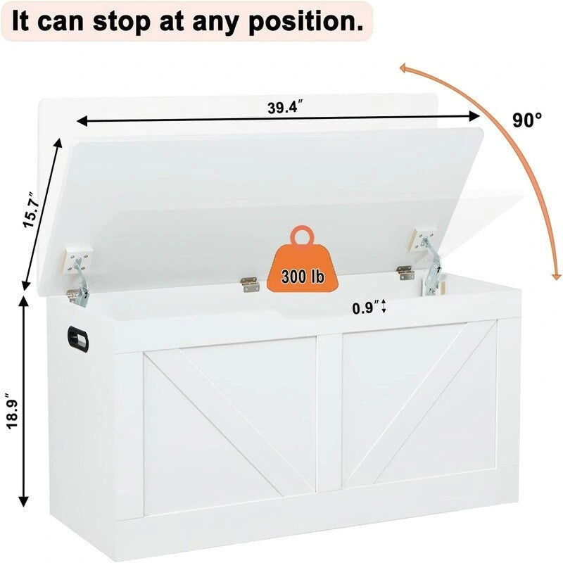 39,4 Coffre de rangement - 15,7P x 39,4L x 18,9H