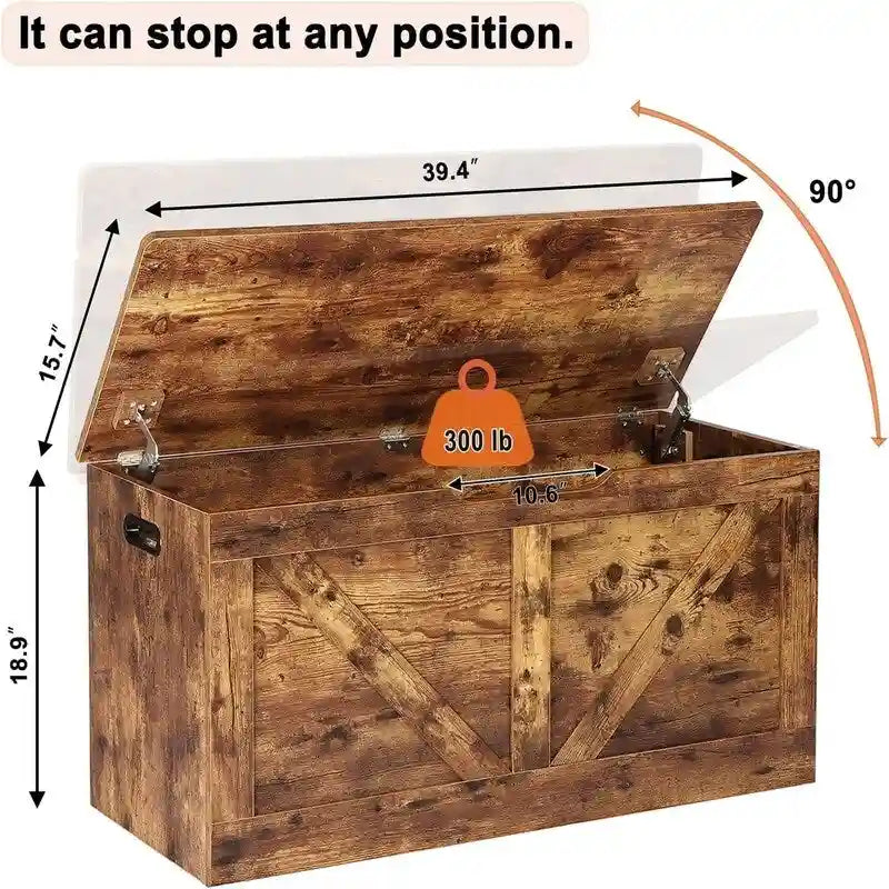 39,4 Coffre de rangement - 15,7P x 39,4L x 18,9H