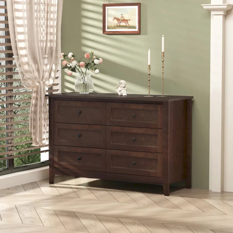 Buffet en bois massif avec tiroirs peints par pulvérisation, meuble de rangement de vaisselle/buffet/console/casier de rangement
