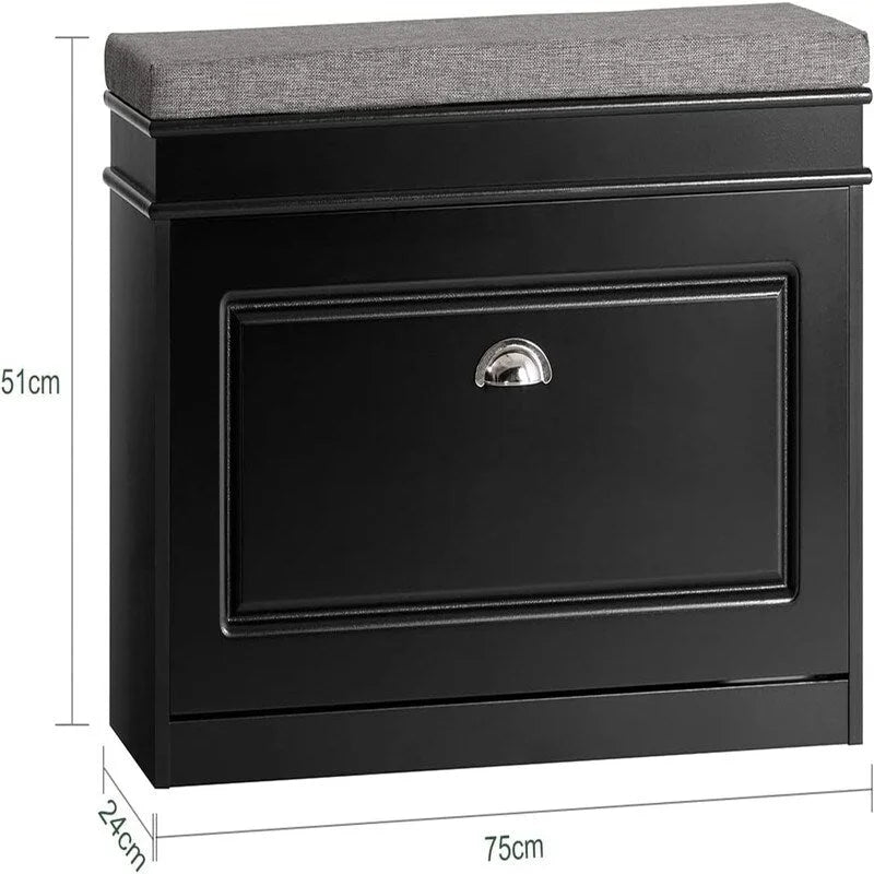 Meuble à chaussures avec tiroir basculant – 24 P x 75 L x 51 H cm