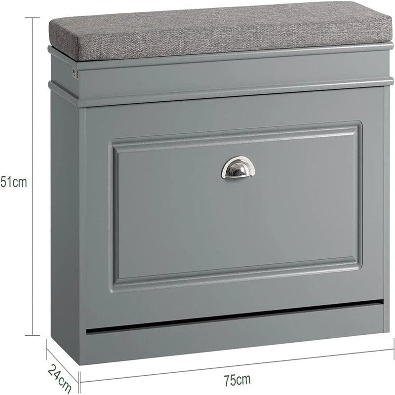 Meuble à chaussures avec tiroir basculant – 24 P x 75 L x 51 H cm