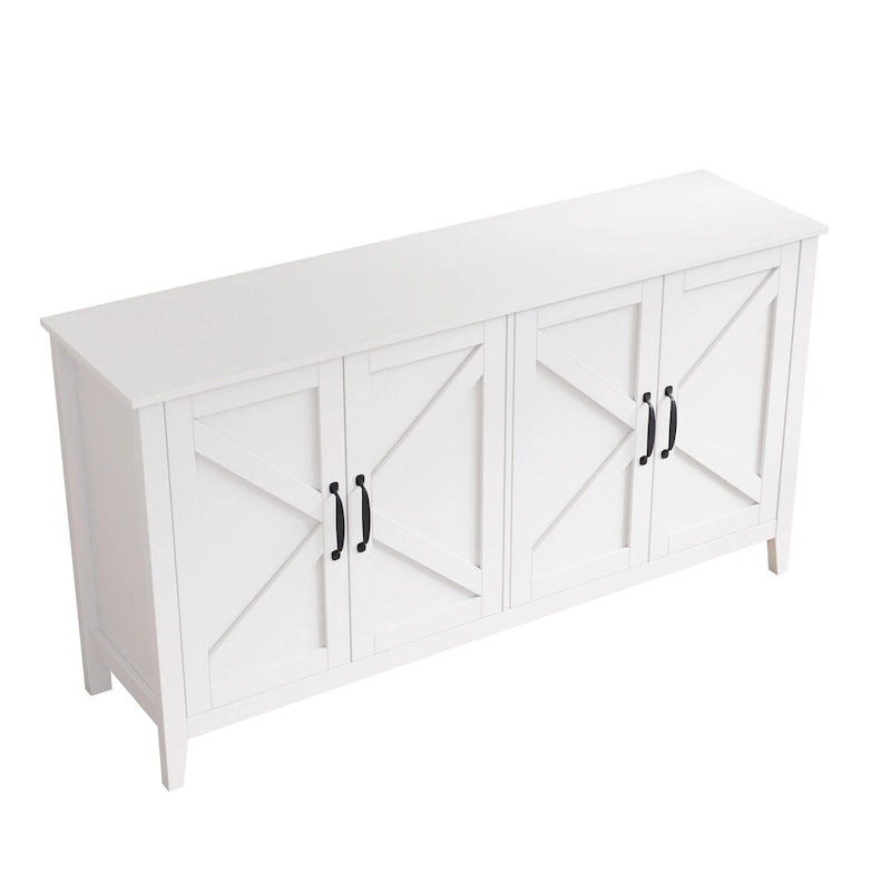 Buffet de rangement à 4 portes et 4 étagères