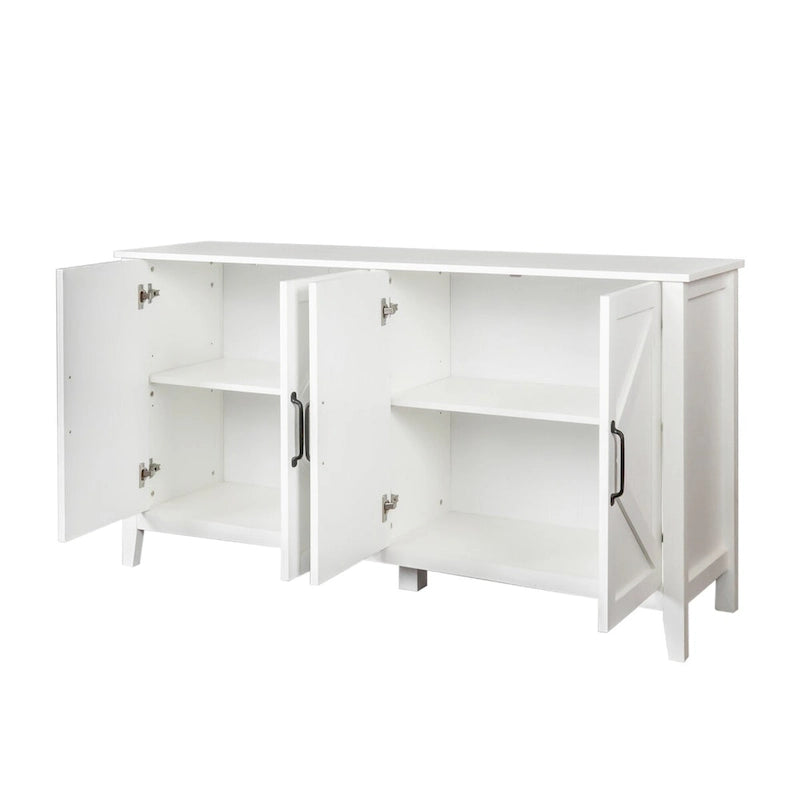 Buffet de rangement à 4 portes et 4 étagères