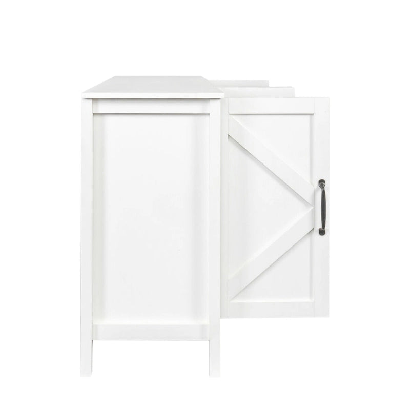 Buffet de rangement à 4 portes et 4 étagères