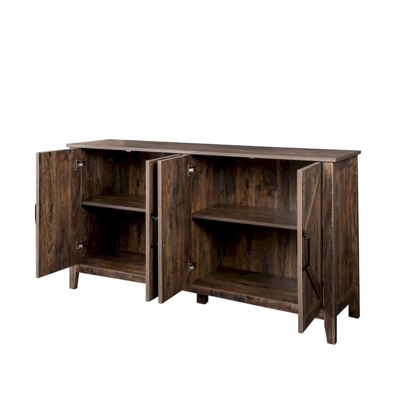 Buffet de rangement à 4 portes et 4 étagères
