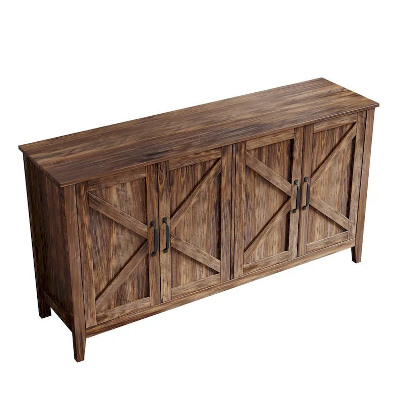 Buffet de rangement à 4 portes et 4 étagères
