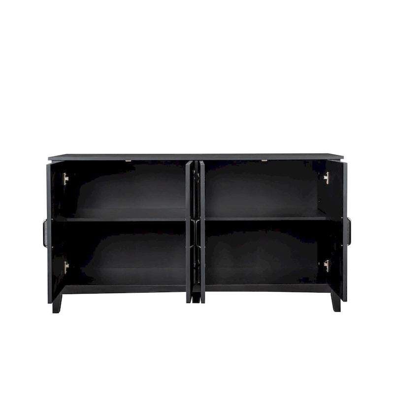 Buffet de rangement à 4 portes et 4 étagères