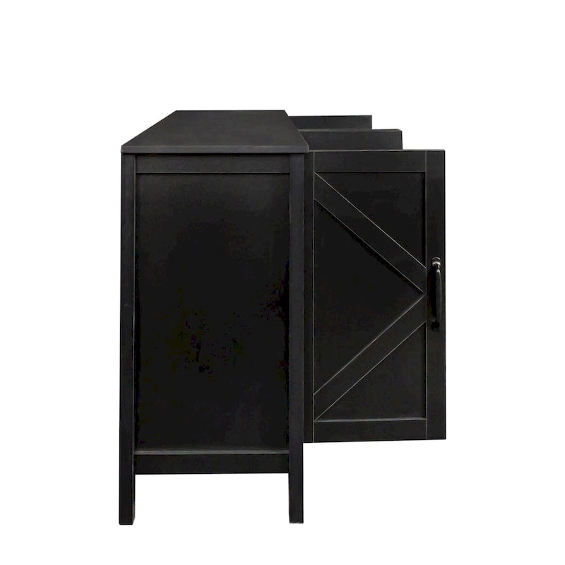 Buffet de rangement à 4 portes et 4 étagères