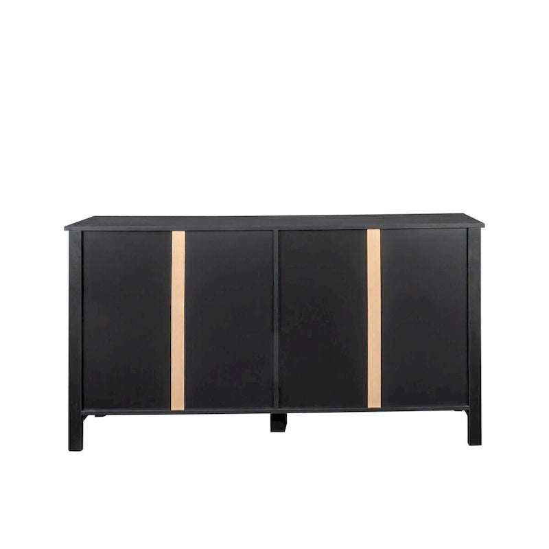 Buffet de rangement à 4 portes et 4 étagères