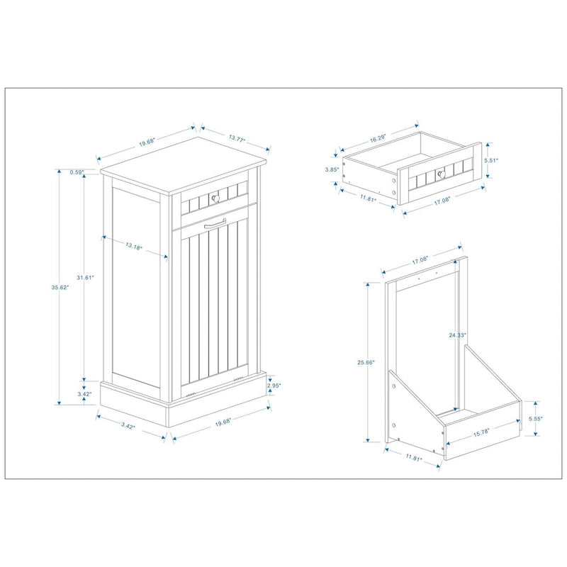 Meuble de cuisine pour poubelle RR