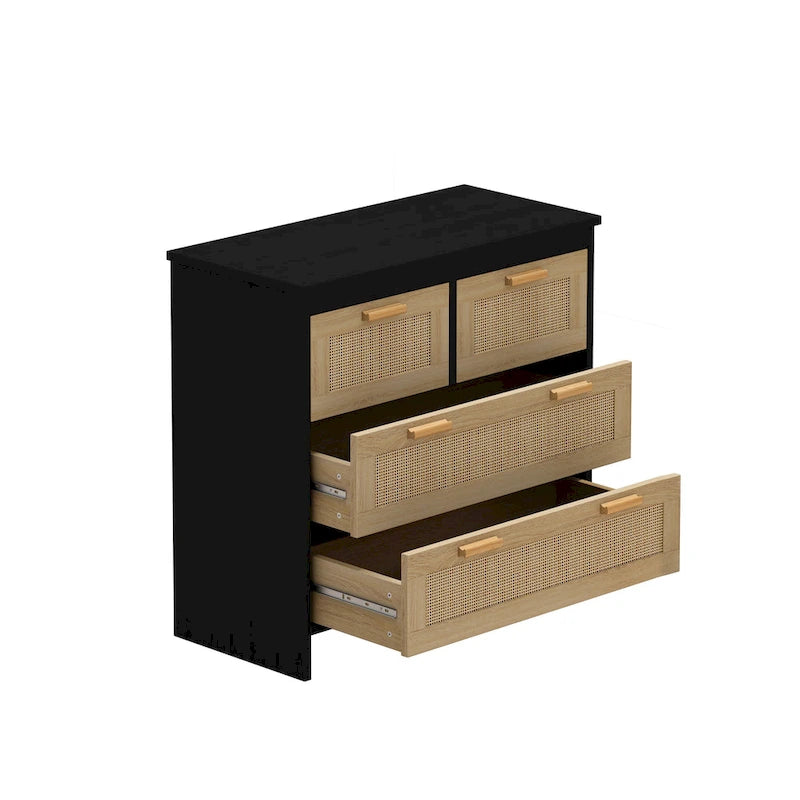 Armoire en rotin à 4 tiroirs GEITIN