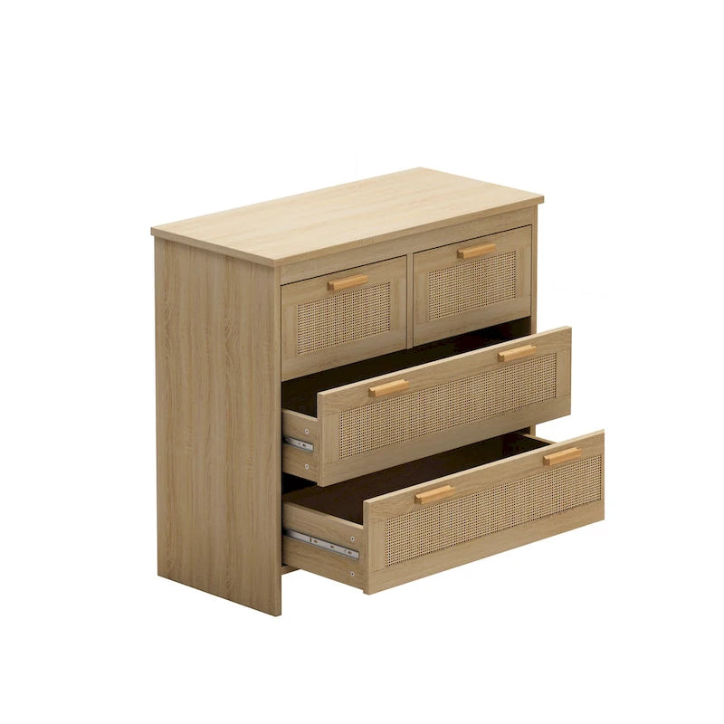 Armoire en rotin à 4 tiroirs GEITIN