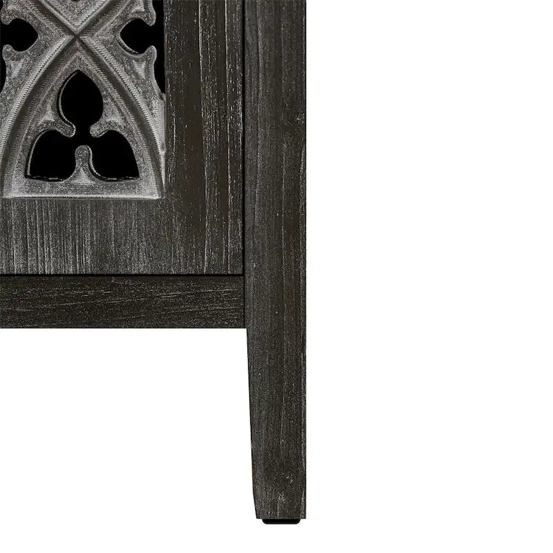 Haut cabinet ancien à quatre portes, style rustique américain