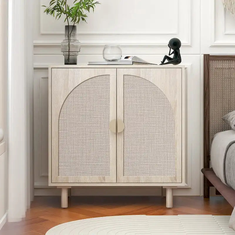 Organisateur de garde-manger en bois à 2 portes avec tablettes réglables, armoire de rangement pour chambre, salon, cuisine