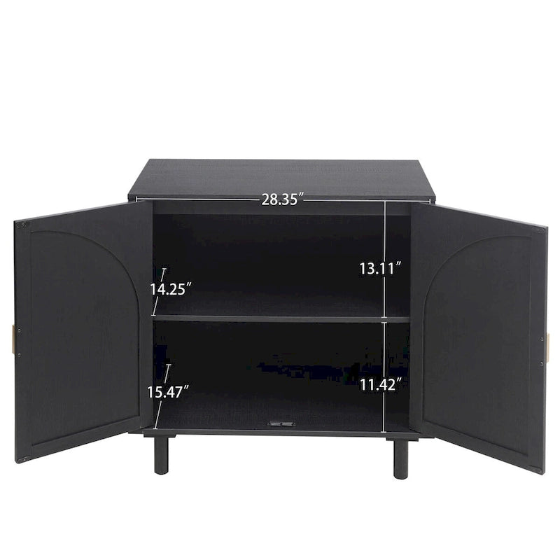 Organisateur de garde-manger en bois à 2 portes avec tablettes réglables, armoire de rangement pour chambre, salon, cuisine