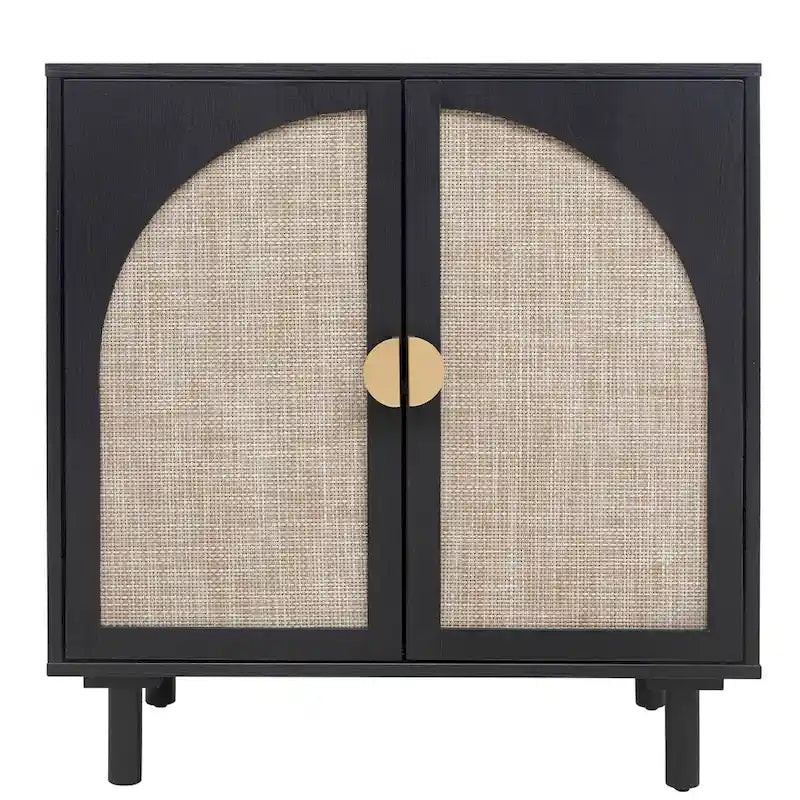 Organisateur de garde-manger en bois à 2 portes avec tablettes réglables, armoire de rangement pour chambre, salon, cuisine