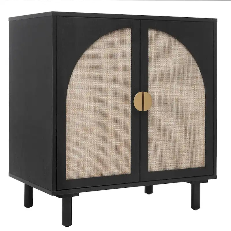 Organisateur de garde-manger en bois à 2 portes avec tablettes réglables, armoire de rangement pour chambre, salon, cuisine