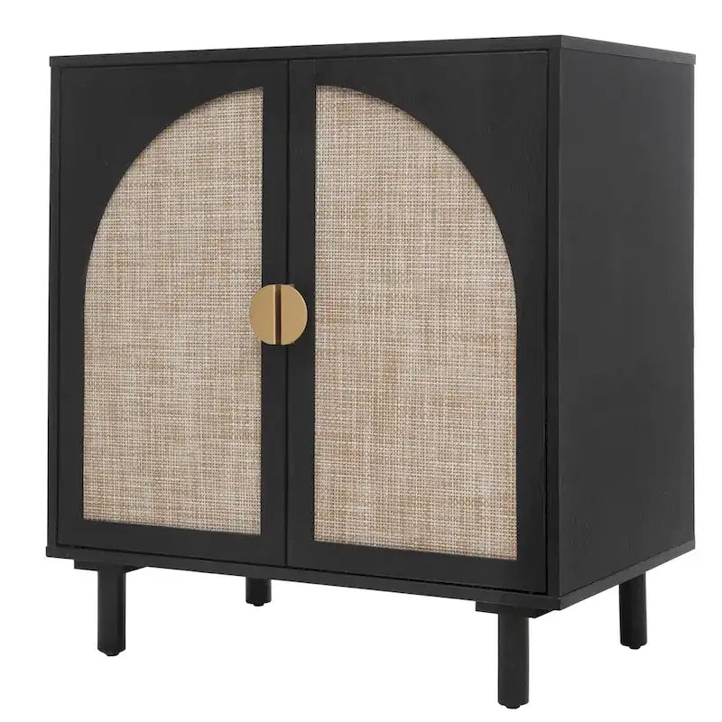 Organisateur de garde-manger en bois à 2 portes avec tablettes réglables, armoire de rangement pour chambre, salon, cuisine
