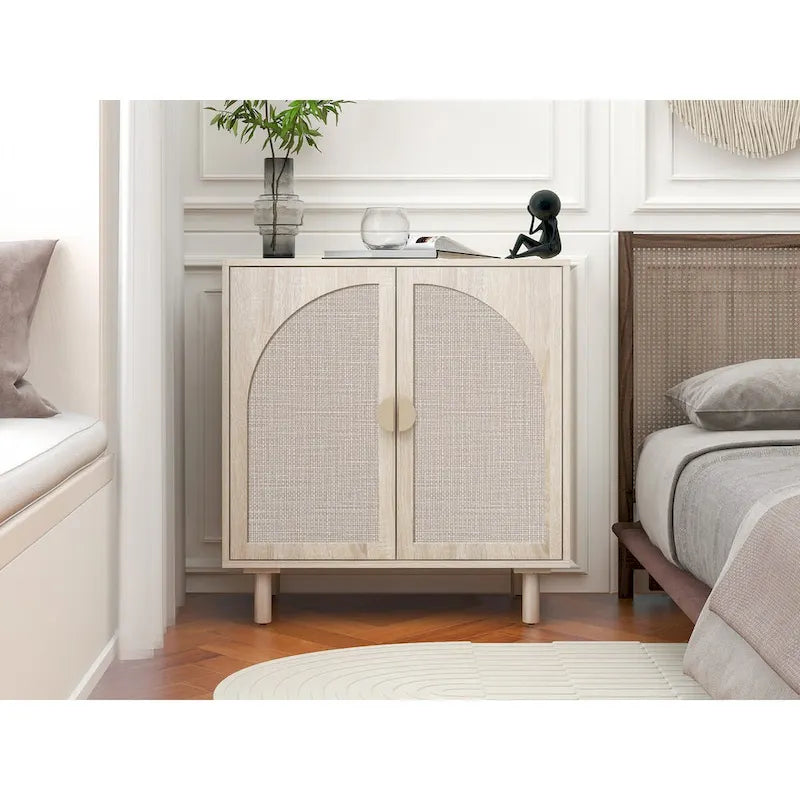 Organisateur de garde-manger en bois à 2 portes avec tablettes réglables, armoire de rangement pour chambre, salon, cuisine