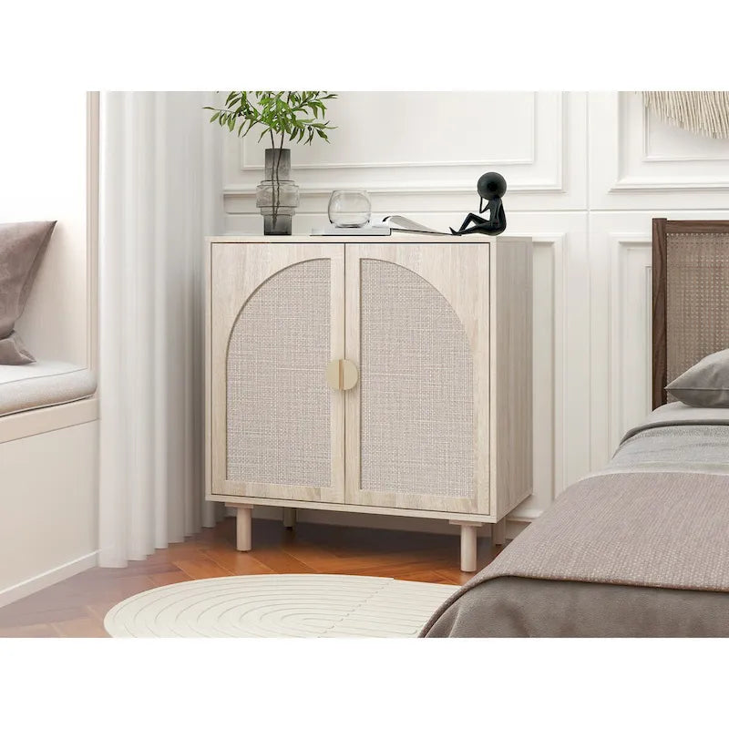 Organisateur de garde-manger en bois à 2 portes avec tablettes réglables, armoire de rangement pour chambre, salon, cuisine